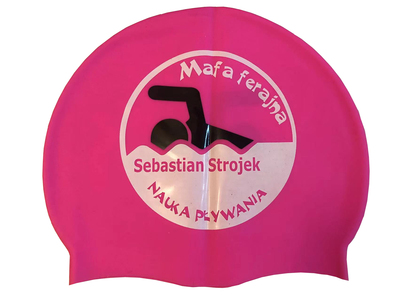 Polish custom pattern on demand, color unisex, stretchable enough elastic silicone swimming caps
