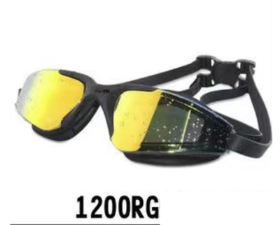 1200RG colorful lens swim goggles with Surface structure for adults