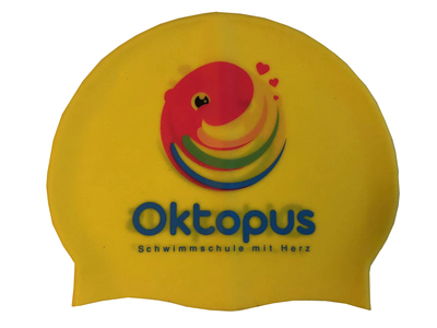 瑞士小号硅胶泳帽黄色适用于男女儿童柔软批量批发硅胶泳帽