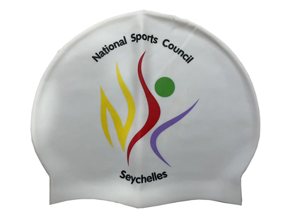 Seychelles Mutiple colors printed silicone swim cap,Waterproof, Caps colors available