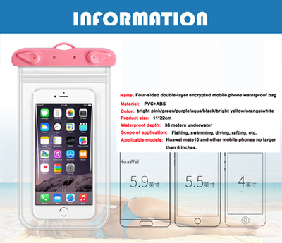 Waterproof Cell Phone Dry Bag Compatible for iPhone 14/13/12/12 Pro Max/11/11 Pro/SE/Xs Max/XR/8P/7