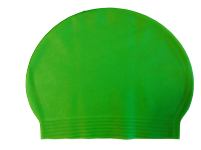 Fluorescent green printable pattern latex swimming cap, mass customization, to map design