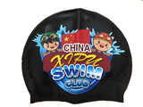中国多色印刷硅胶泳帽多色图案印刷，来图设计，批发舒服，防水无毒硅胶游泳帽